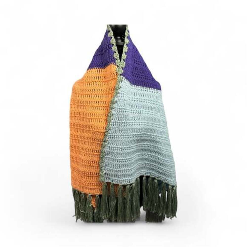 Handmade Long Rainbow Scarf 25”x45”